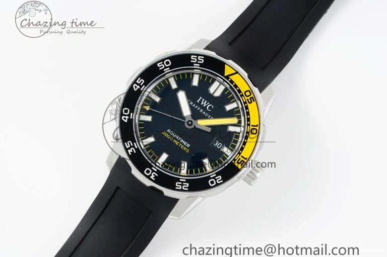 MIROTIME 0121 Bright Aquatimer Automatic SS RSF 1:1 Best Edition Black Yellow Dial on Black Rubber Strap A 7068